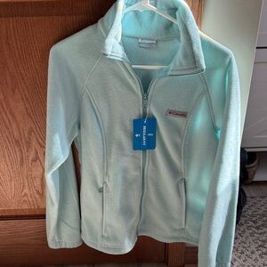 Columbia Light Aqua Teddy Fleece Jacket